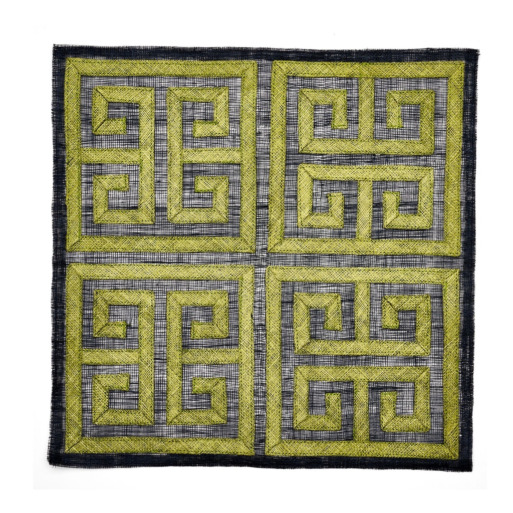 Greek Key Sinamay Square Placemat