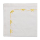 Ribbon Bow Embroidered Napkin Daffodil