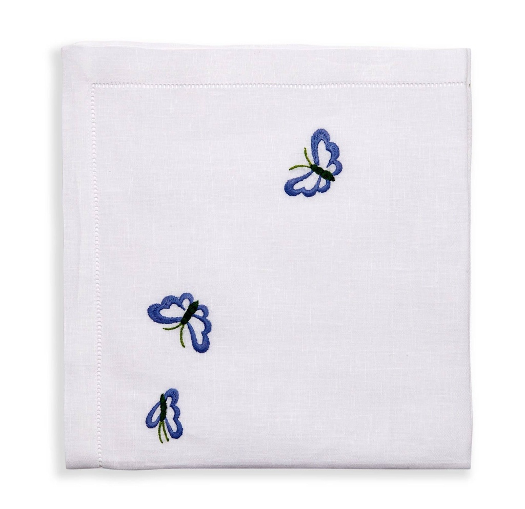 Scattered Butterfly Napkin Colony Blue