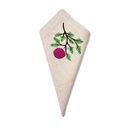 Flax Holiday Ornament Embroidered Napkin