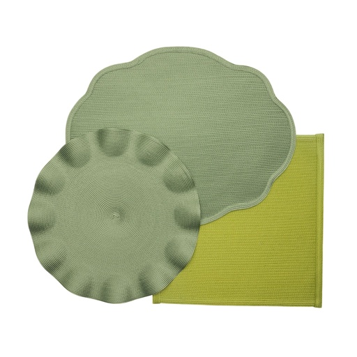 Green Tone Shaped Placemats