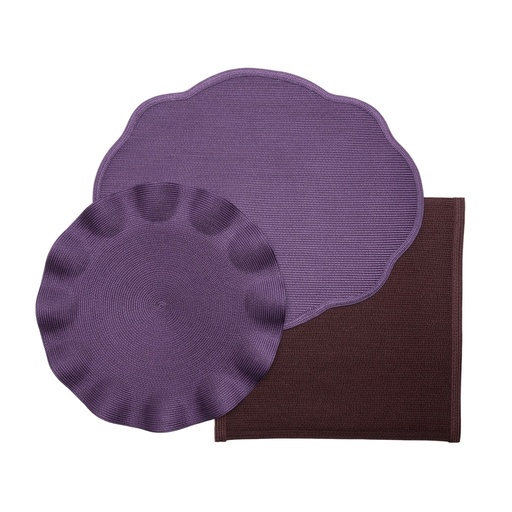 Purple Tone Shaped Placemats