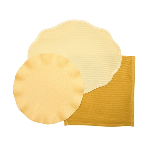 Yellow Tone Shaped Placemats