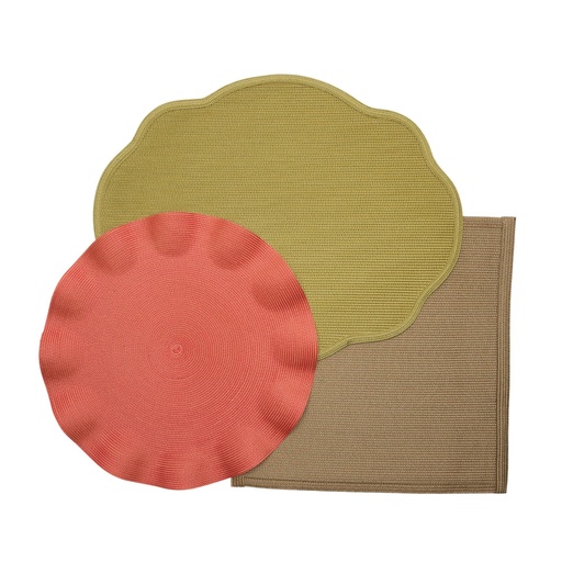 Gold 2-Tone Shaped Placemats