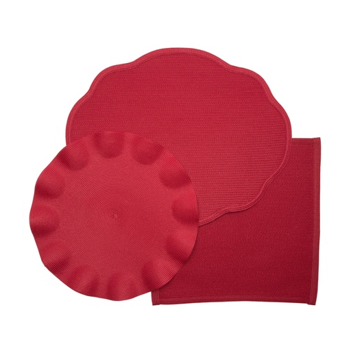 Red Tone Shaped Placemats