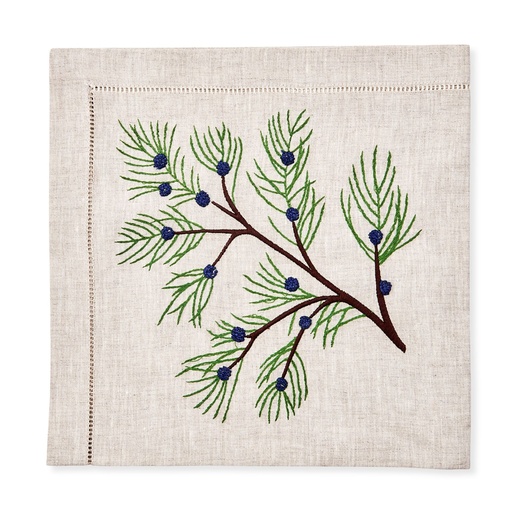 [59-9622FNAVY] Flax Juniper Berry Napkin