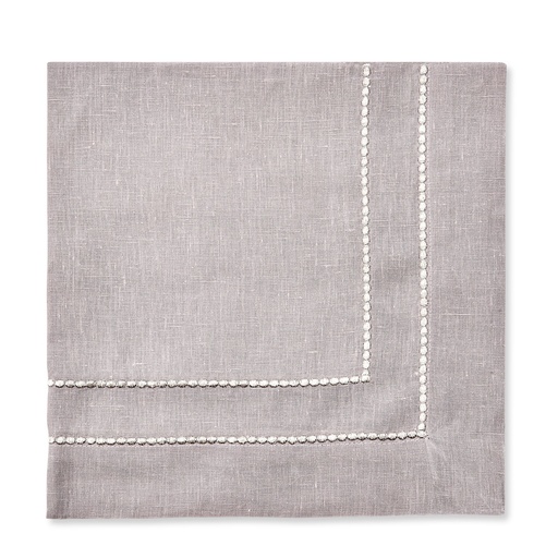 [59-7022G] Grey Metallic Bauble Embroidered Napkin